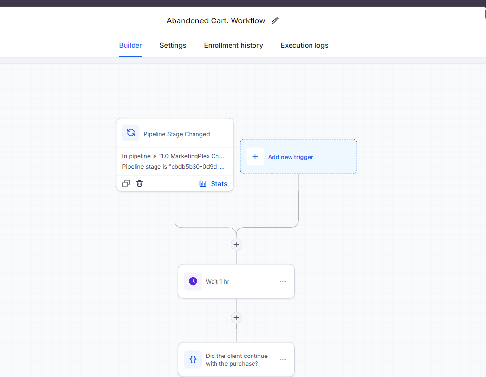 Abandoned Cart Recovery Workflow screenshot