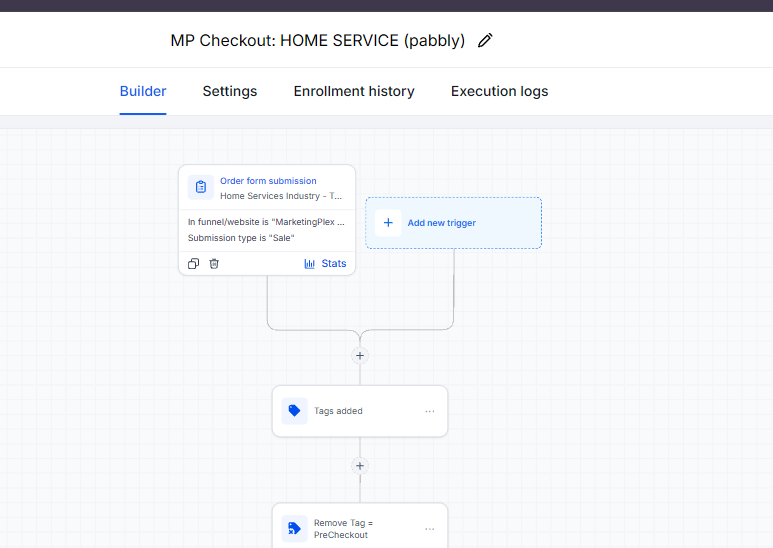 Home Service Funnel Checkout Automation screenshot